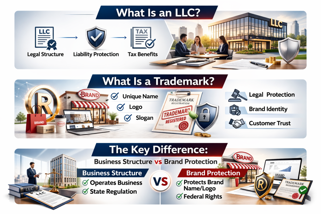 LLC vs Trademark: What's the Difference? (And Why You Probably Need Both)