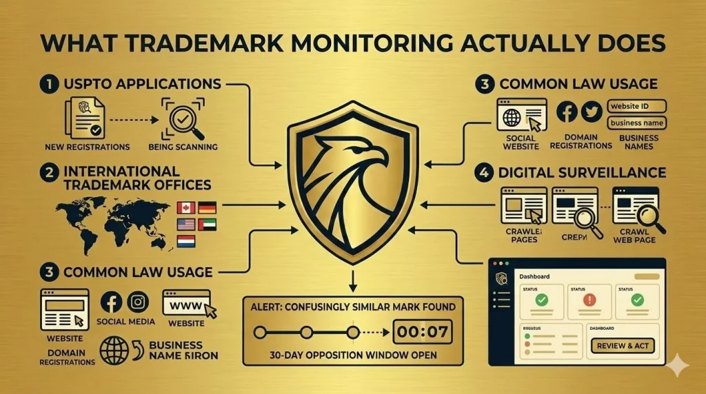 united states trademark registrations and law: What Trademark Monitoring Actually Does