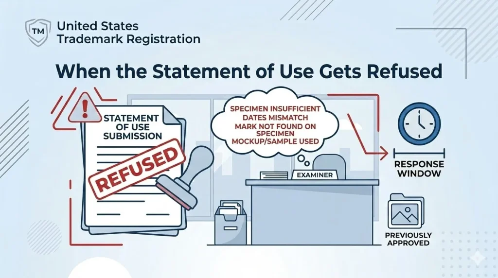 united states trademark registrations and law: When is the Statement of Use Refused